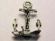 Fisherman's Cross Genuine American Pewter Charm