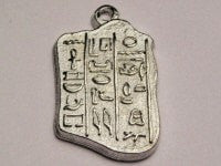 Egyptian Hieroglyphs Genuine American Pewter Charm