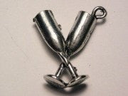 Fluted Champagne Glasses Genuine American Pewter Charm