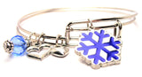 snowflake bracelet, snowflake bangles, snowflake jewelry, winter bracelet, winter bangles, winter jewelry
