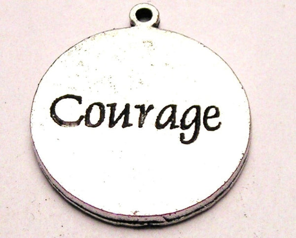 Courage Circle Genuine American Pewter Charm