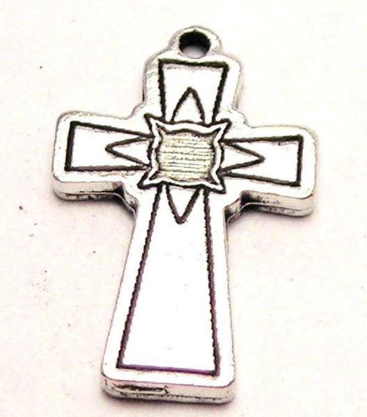 Gothic Cross Style 7 Genuine American Pewter Charm