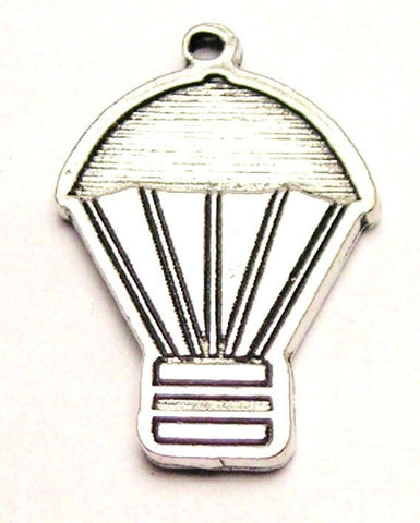 Parachute Genuine American Pewter Charm