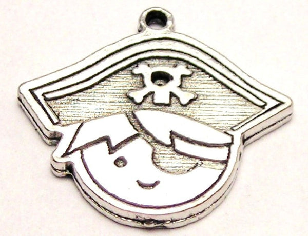 Pirate Boy Face Genuine American Pewter Charm