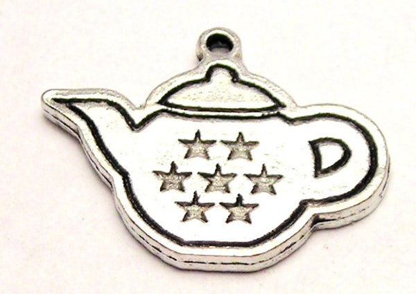 Stars And Stripes Teapot Genuine American Pewter Charm