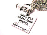 Real Men Smell Like Diesel Necklace with Small Heart