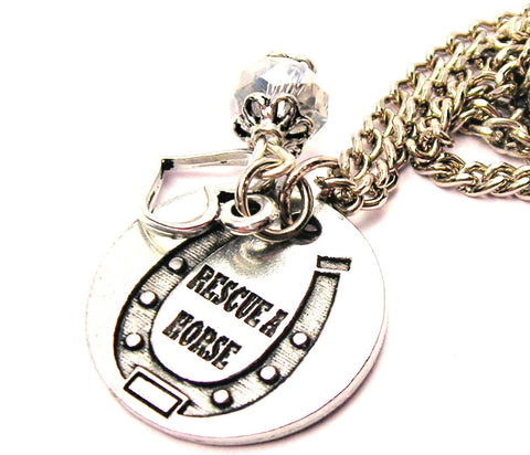 Rescue A Horse Necklace with Small Heart