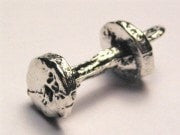 Dumbbell Genuine American Pewter Charm