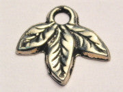 Tropical Leaf Genuine American Pewter Charm