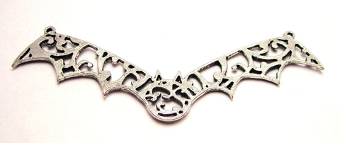 Lace Filigree Bat Genuine American Pewter Charm