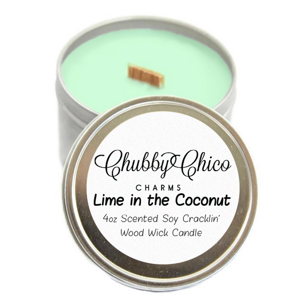 Lime In The Coconut Scented Soy Cracklin' Wood Wick Candle Tin