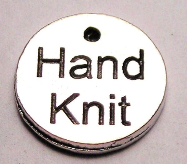 Hand Knit Genuine American Pewter Charm