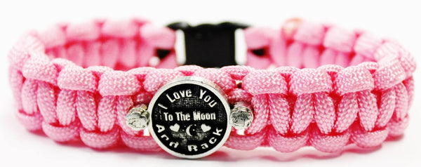 Circle Connector I Love You To The Moon And Back 550 Military Spec Paracord Bracelet