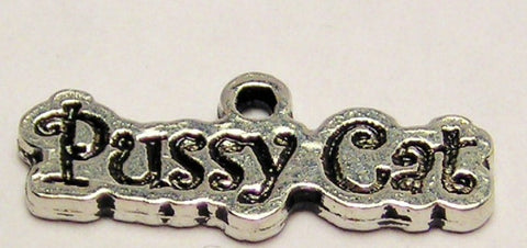 Pussy Cat Genuine American Pewter Charm