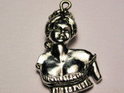 Sexy Victorian Women Genuine American Pewter Charm