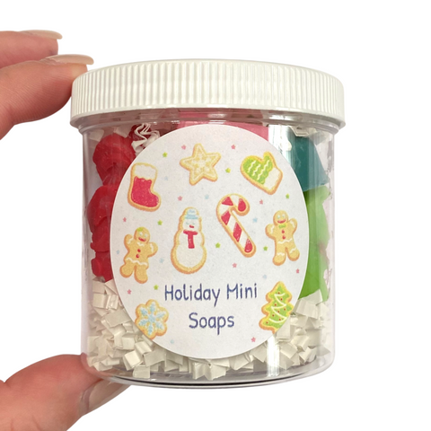 Holiday mini Kids Soap Jar Christmas 4 ounce stocking stuffers