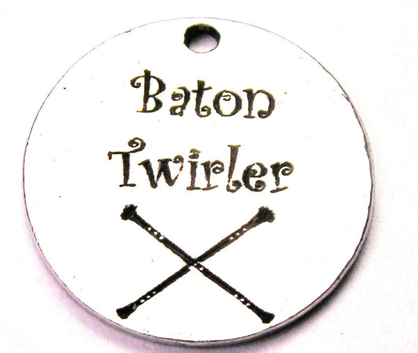 Baton Twirler Genuine American Pewter Charm