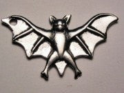 Flying Bat Genuine American Pewter Charm