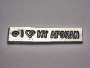 I Love My Afghan Genuine American Pewter Charm