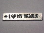 I Love My Beagle Genuine American Pewter Charm