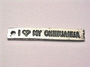 I Love My Chihuahua Genuine American Pewter Charm