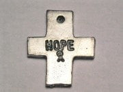Hope Cross With Awareness Ribbon Genuine American Pewter Charm