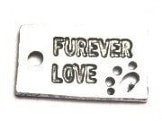 Forever Love With Paw Print Genuine American Pewter Charm