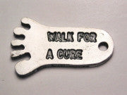 Walk For A Cure Genuine American Pewter Charm