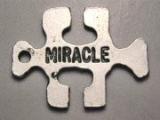 Miracle Autism Puzzle Piece Genuine American Pewter Charm