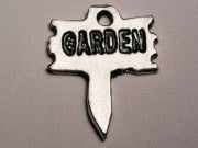 Garden Sign Genuine American Pewter Charm