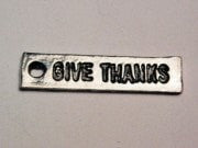 Give Thanks Genuine American Pewter Charm