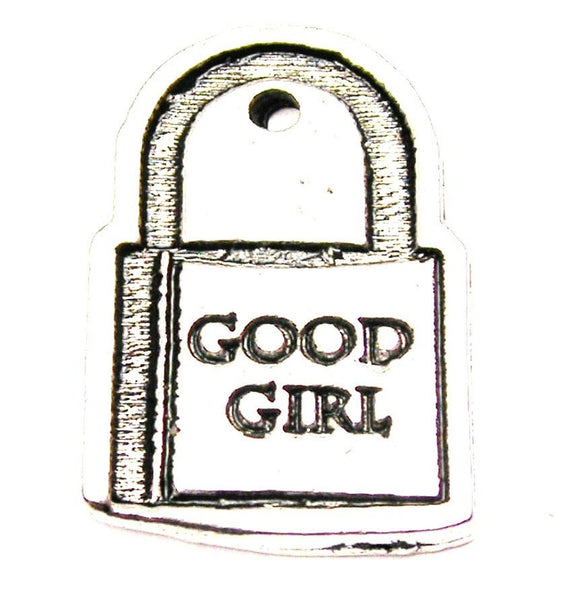 Good Girl Love Lock Genuine American Pewter Charm