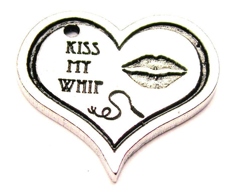 Kiss My Whip Genuine American Pewter Charm