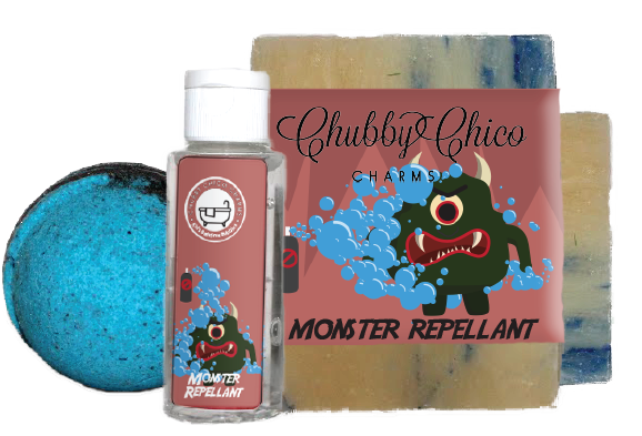 Monster Repellent Kids Bath Time Set