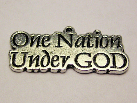 One Nation Under God Genuine American Pewter Charm