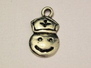 Happy Face With Nurse Hat Genuine American Pewter Charm