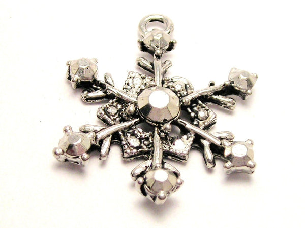 Large Snowflake Genuine American Pewter Charm