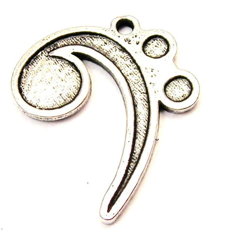 Bass Clef Music Note Genuine American Pewter Charm