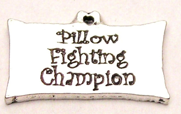 Pillow Fighting Champion Genuine American Pewter Charm