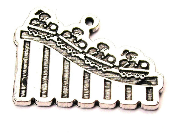 Kids On A Roller Coaster Genuine American Pewter Charm