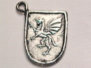 Shield With Dragon Genuine American Pewter Charm