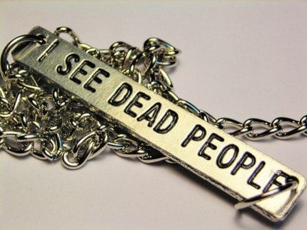 I See Dead People Statement Platform Necklace