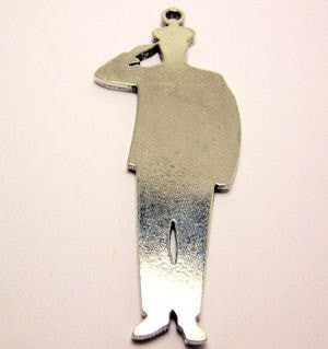 Large I Salute You 2 Inches Genuine American Pewter Charm