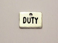 Duty Genuine American Pewter Charm