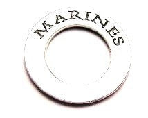 Marines Affirmation Ring Genuine American Pewter Charm