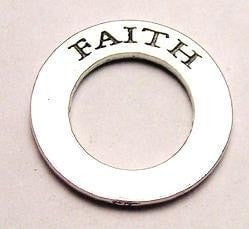 Faith Affirmation Ring Genuine American Pewter Charm