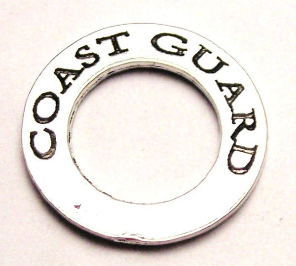 Coast Guard Affirmation Ring Genuine American Pewter Charm