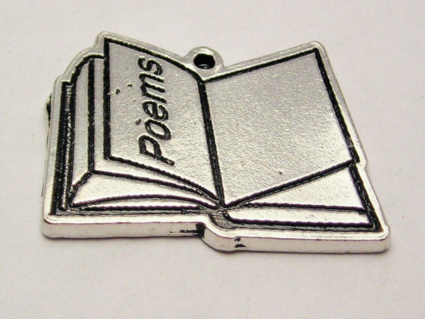 Book Of Poems Genuine American Pewter Charm