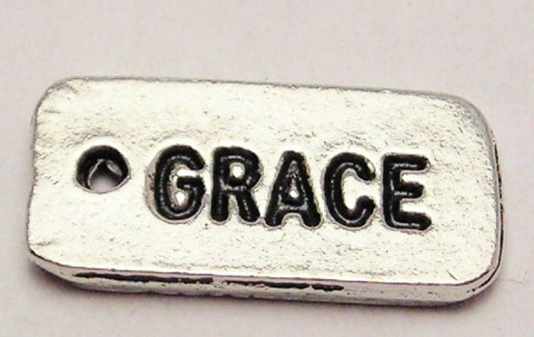 Grace Tab Genuine American Pewter Charm