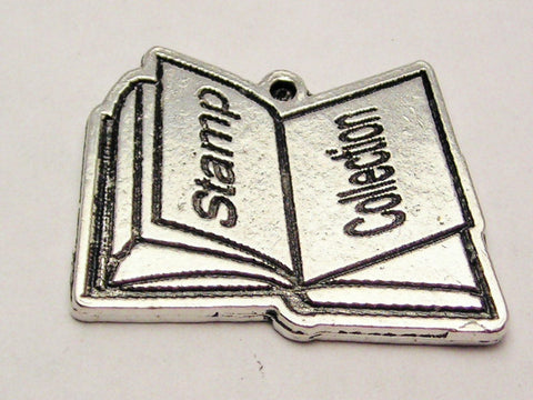 Stamp Collecting Book Genuine American Pewter Charm